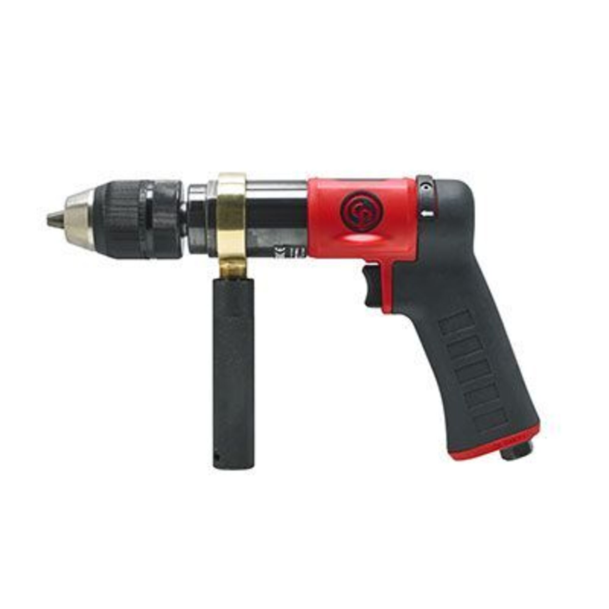 Chicago Pneumatic CP9791C - Air Drill, 1/2 in, Keyless, Reversible, 1/4 in NPT, 0.47 HP, Torque 10.3 ft.lb, 840 RPM